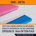 Placa 100% Borracha SBR RETA - 1,30 x 0,80- Espessura 14MM