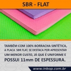 Placa 100% Borracha SBR FLAT - 1,30 x 0,80 - Espessura 11MM